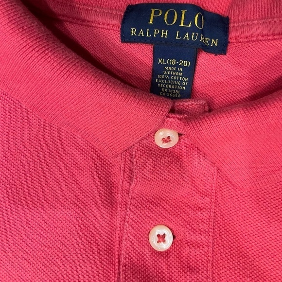 ⭐️ Polo by Ralph Lauren Salmon Polo, boys size XL, 18-20. 5/$25 - Picture 4 of 4